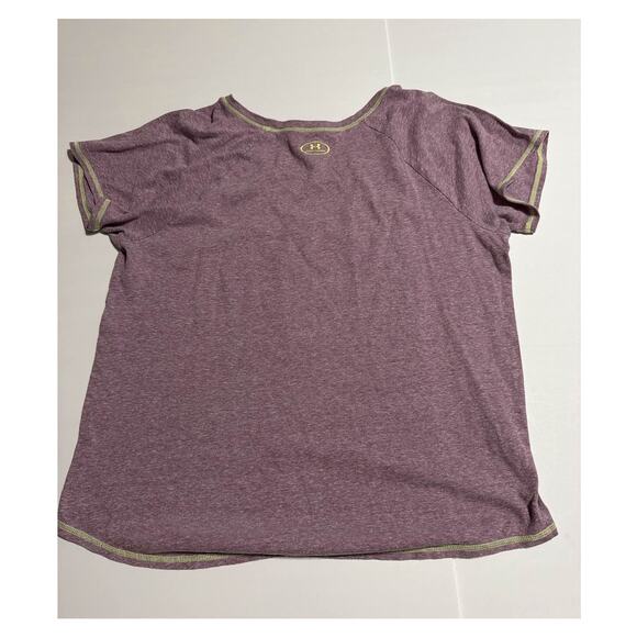 Under Armour Women's L Purple HeatGear Short Sleeve Graphic Tee - Picture 4 of 4